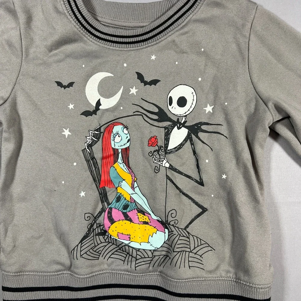 Disney Nightmare Before Christmas Outfit Set Kids S Gray Fleece Lined Straight